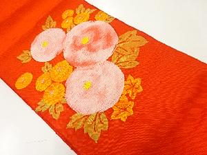 リサイクル　手織り紬万寿菊模様織出し名古屋帯